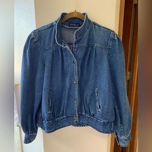 Running Deer 80s Vintage Style Denim Jacket